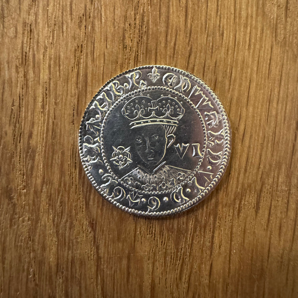 Edward VI Sixpence - Hammered Reproduction