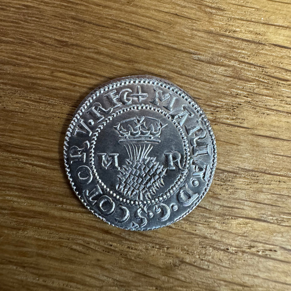 Mary Queen of Scots Bawbee - Hammered Reproduction