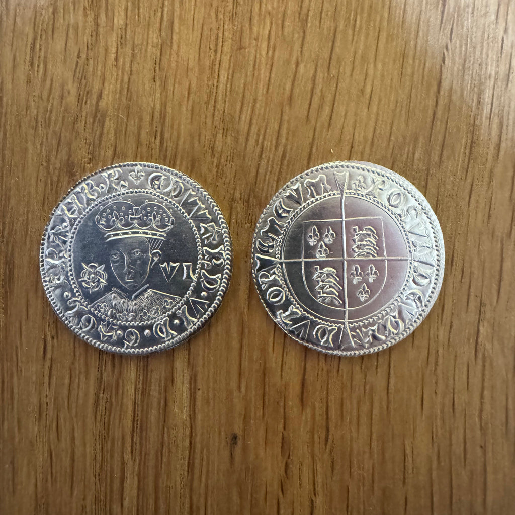 Edward VI Sixpence - Hammered Reproduction
