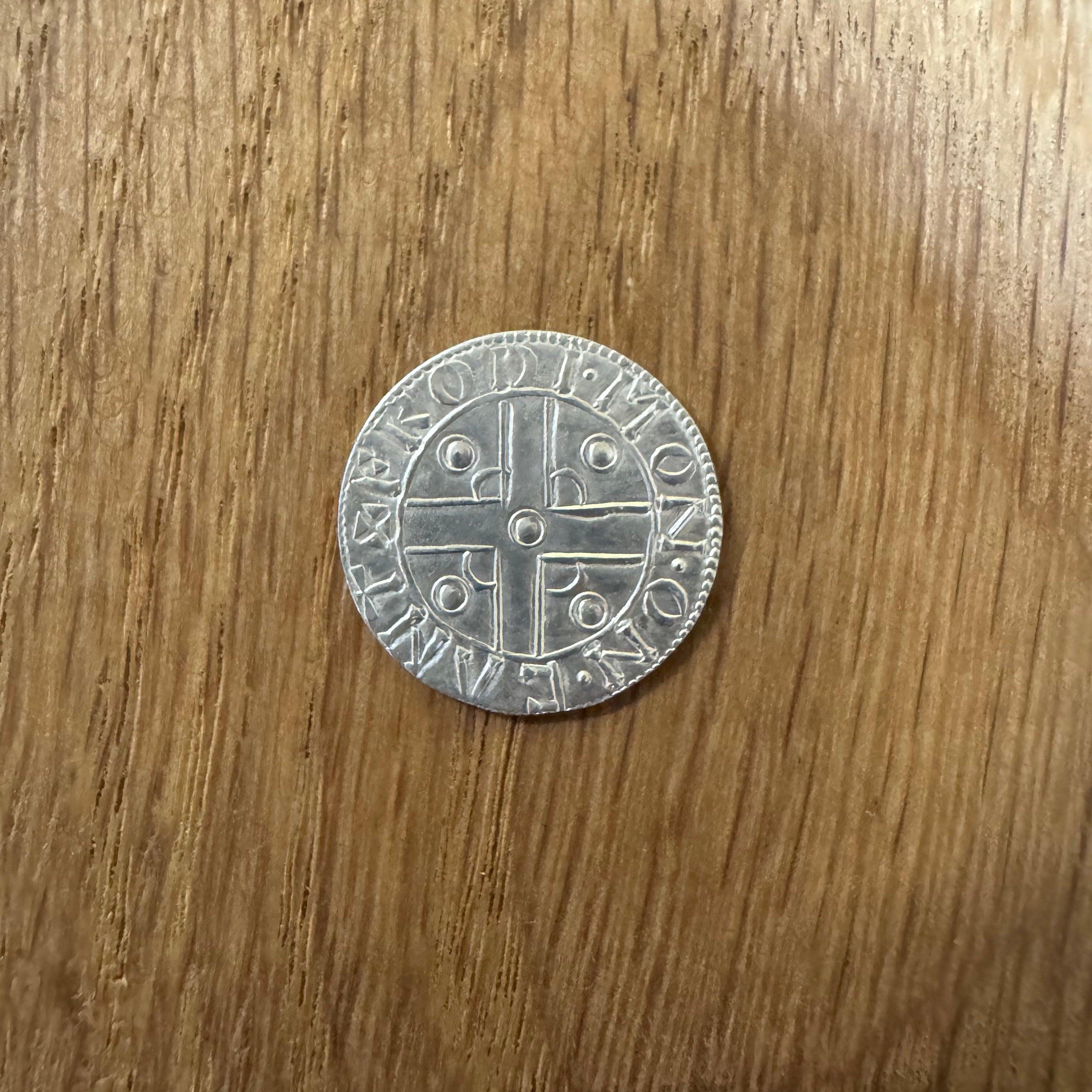 King Cnut Silver Penny - Hammered Reproduction